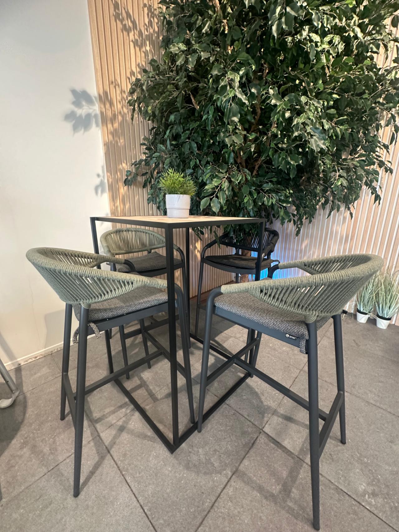 STAY NATURAL Rope Bar Chair green rope (incl. pillow)
