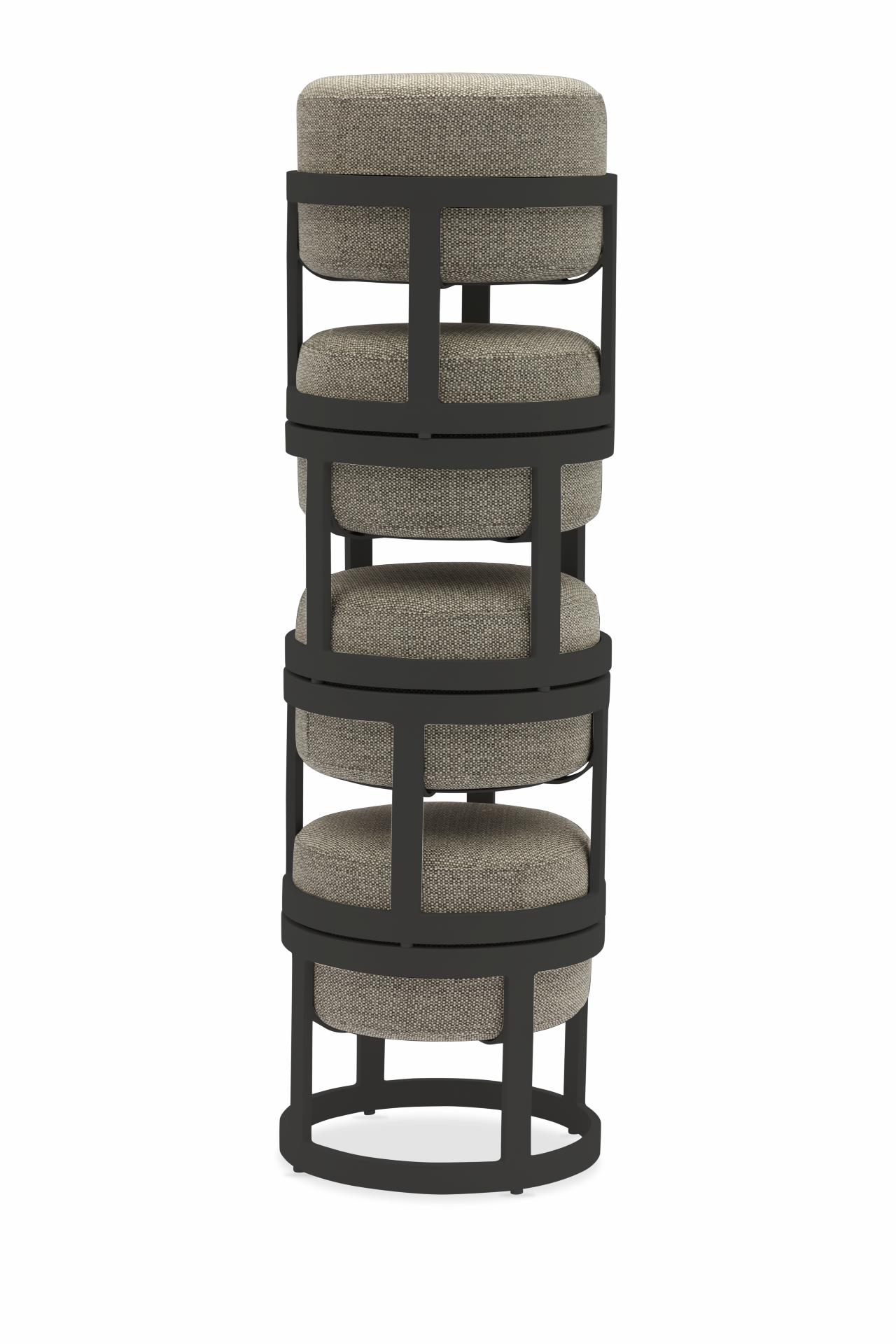 STAY COMPACT SET OF 5 ash grey/charcoal frame