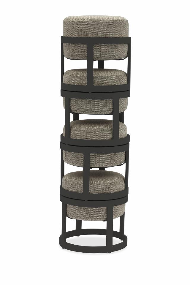 STAY COMPACT SET OF 5 ash grey/charcoal frame