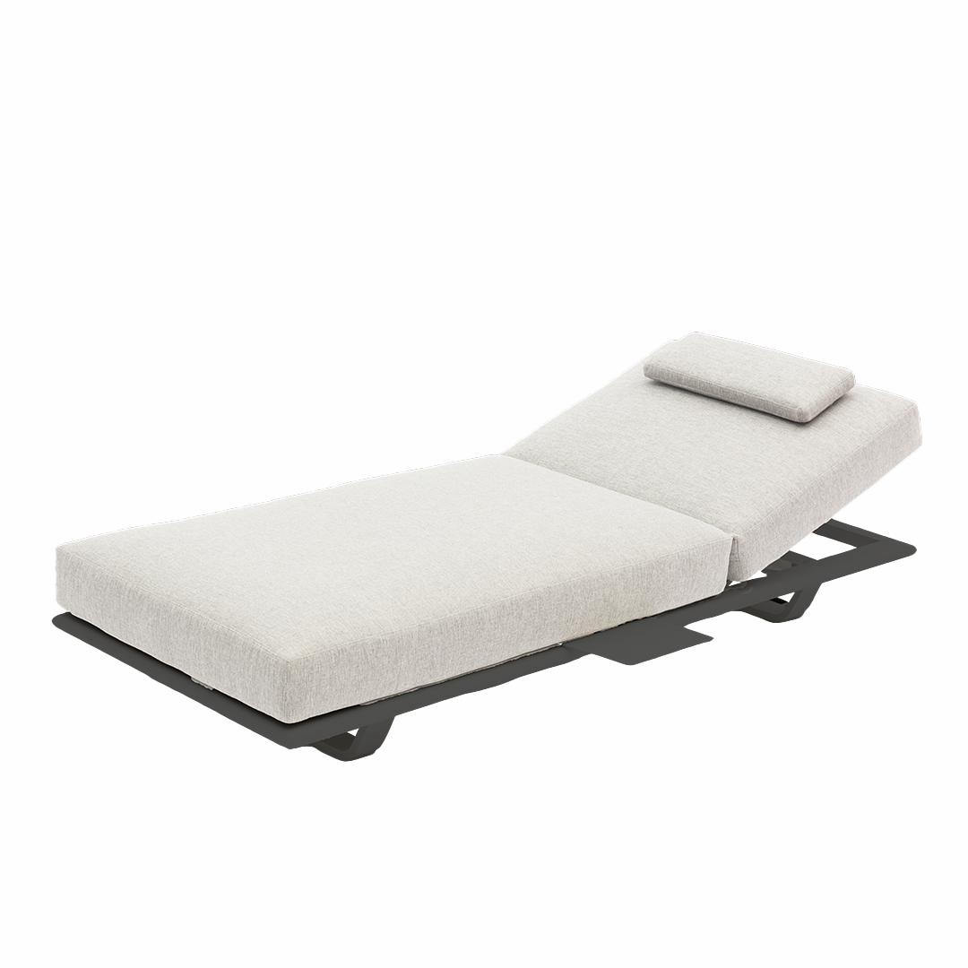 STAY FLEX single sunlounger stone/ charcoal frame