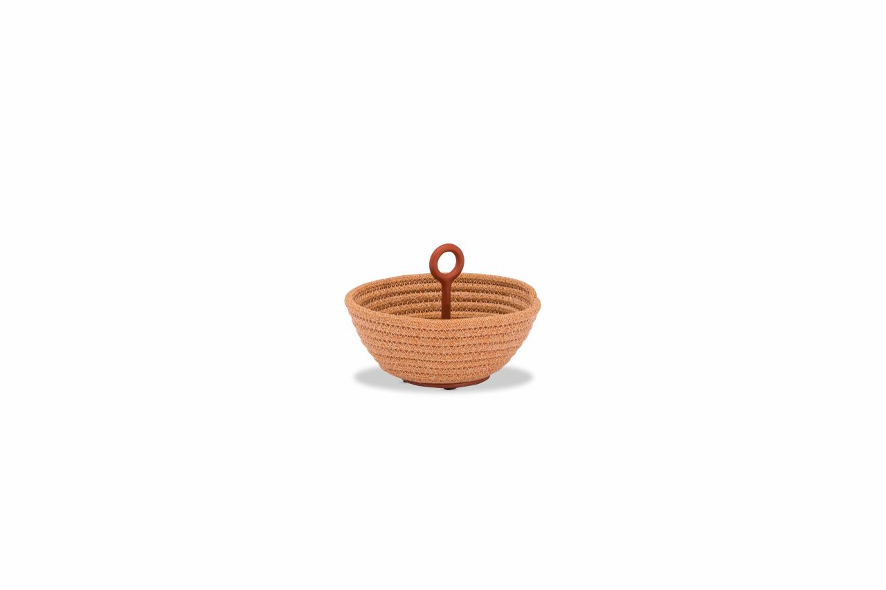 STAY BRAID BOWL ALU MEDIUM - terracotta