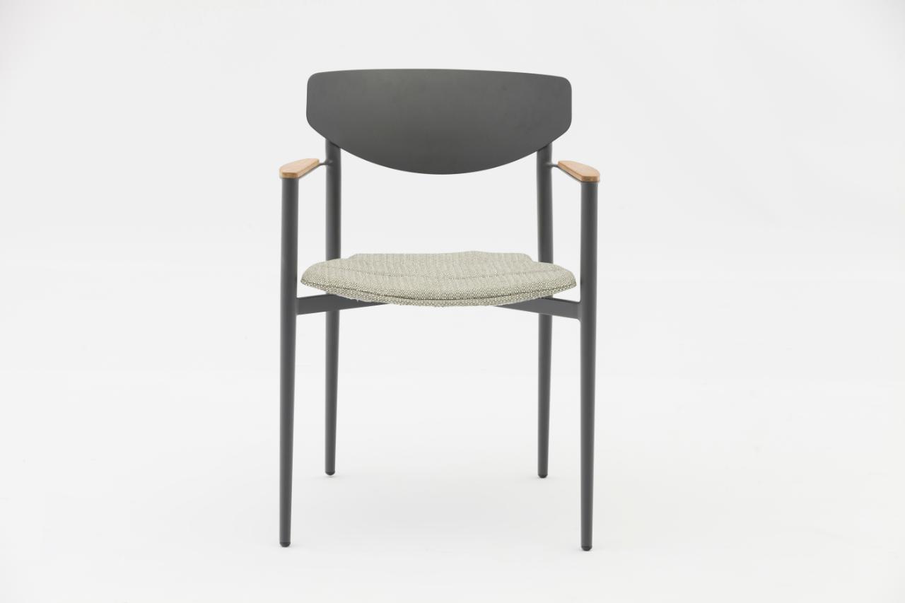 STAY NATURAL Alu CHAIR Charcoal (per st/4 st-carton) incl. kussen